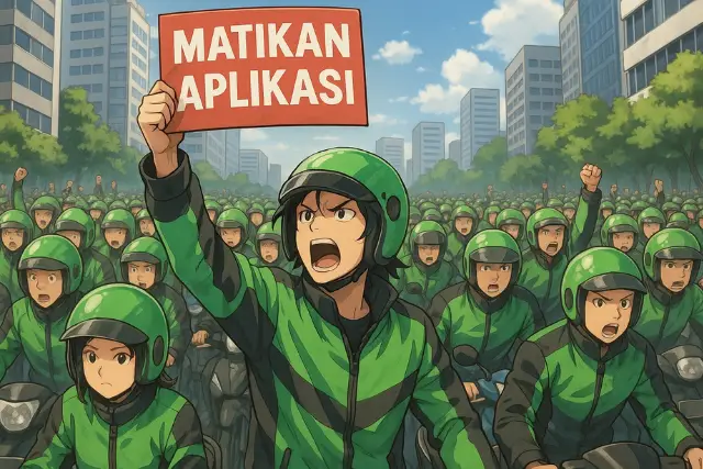 manusiasenayan.id - Ojol Mogok Nasional