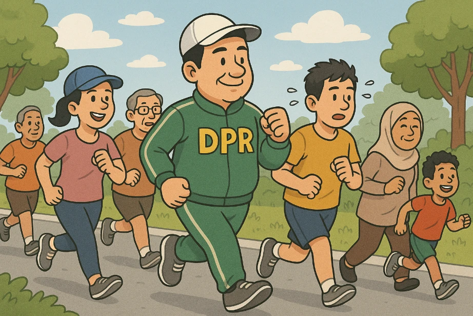 manusia senayan - Anggota DPR Hobi Jogging