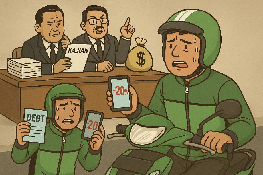 manusia senayan - Ojol Dipotong 20 Persen