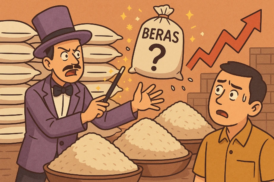 manusia senayan - Stok Beras Melimpah