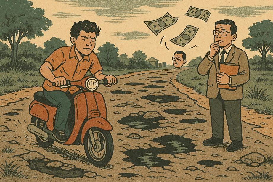 manusia senayan - jalan rusak