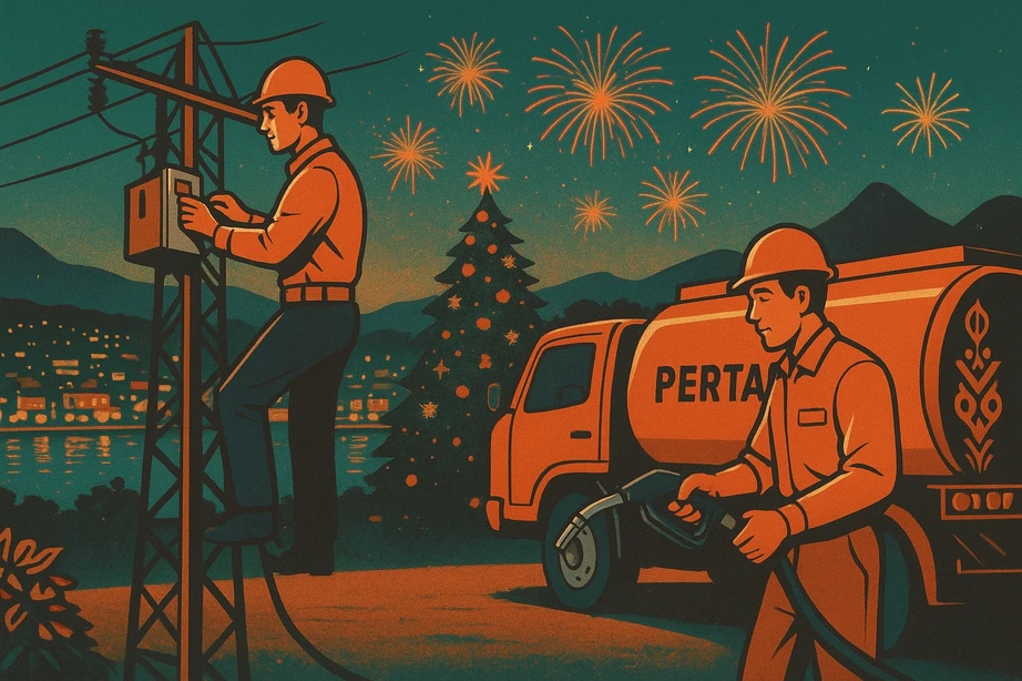 manusia senayan - Listrik Aman Natalan Tenang