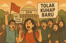 manusia senayan - Demo Tolak KUHAP