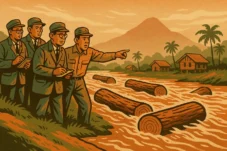 manusia senayan - Kayu Gelondongan