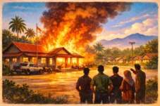 manusia senayan - Pembakaran Polsek Madina