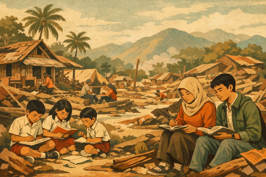 manusia senayan - beasiswa korban bencana